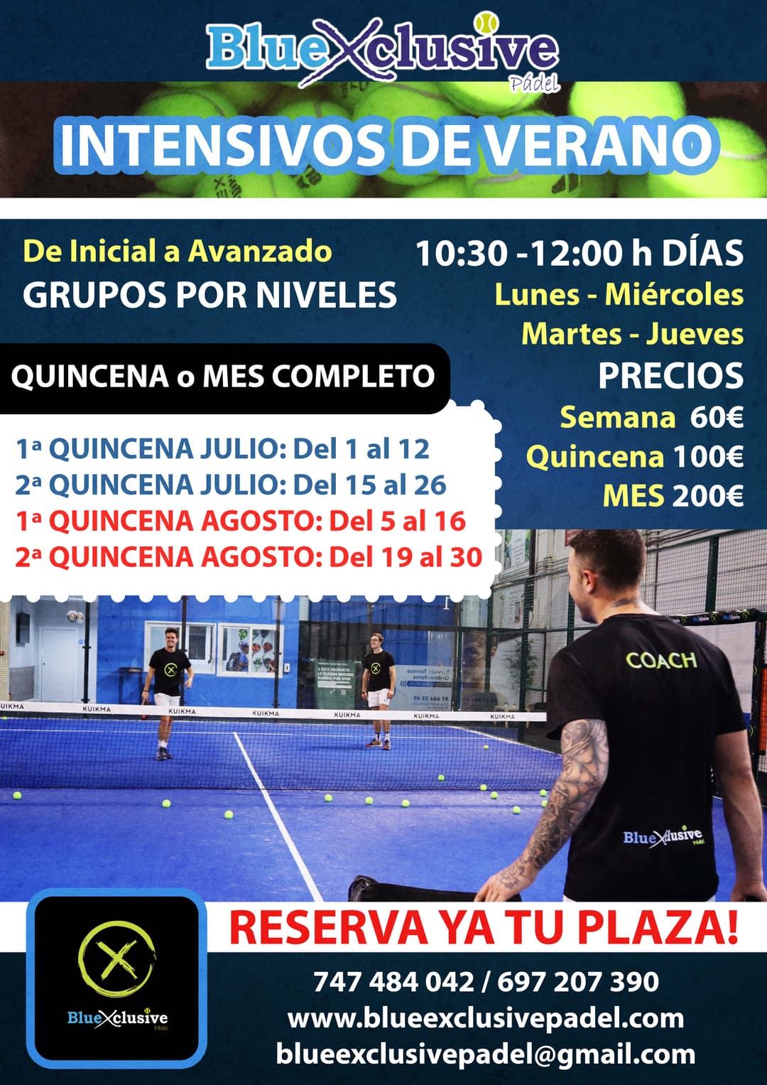 cartel de cursos de verano