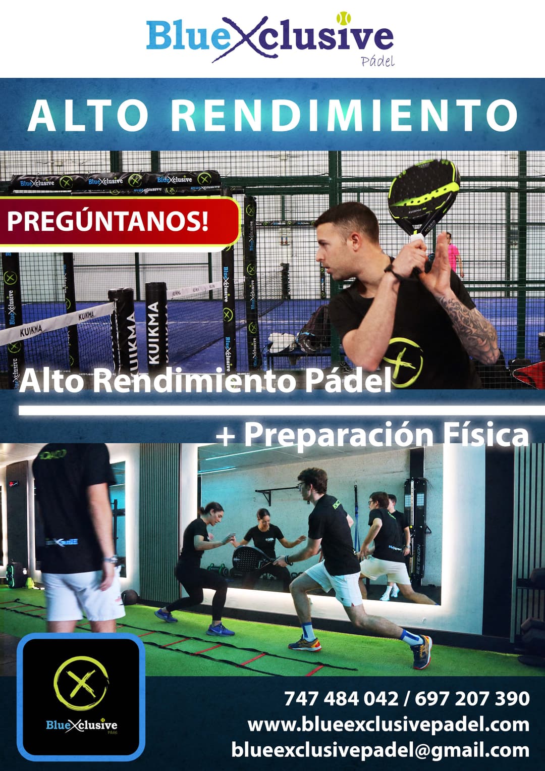 cartel de horarios de entrenamiento